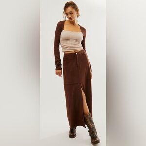 NWT FREE PEOPLE WARMING UP TOP CHAMPAGNE COMBO